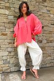 Mimi Pillow Cotton Batwing Blouse Watermelon 